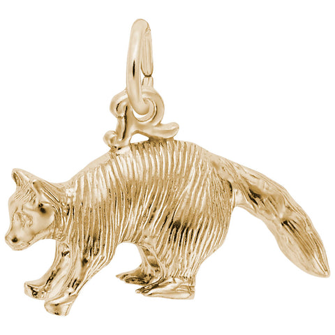 Racoon Charm In Yellow Gold