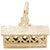 Covered Bridge Charm in Yellow Gold Plated