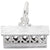 Covered Bridge Charm In 14K White Gold