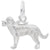 St Bernard Charm In Sterling Silver