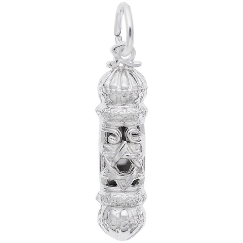 Mzuzah Charm In 14K White Gold