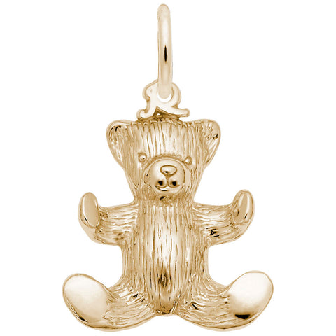 Teddy Bear Charm in Yellow Gold Plated