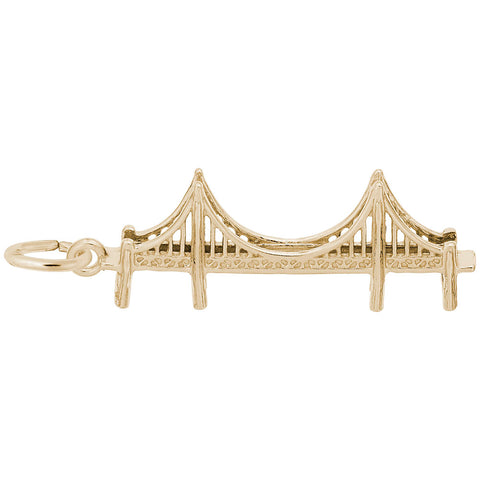 Golden Gate Bridge Charm In Yellow Gold