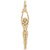 Gymnast Charm In Yellow Gold