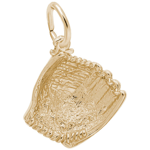 Baseball Glove Charm In Yellow Gold