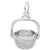 Nantucket Basket Charm In 14K White Gold