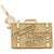 Suitcase Charm in Yellow Gold Plated