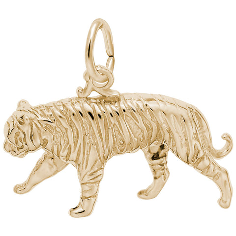 Tiger Charm in Yellow Gold Plated