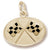 Flags Crossed Charm in 10k Yellow Gold hide-image