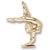 Gymnast Charm in 10k Yellow Gold hide-image