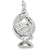 Globe 3D W Stand charm in 14K White Gold hide-image