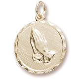 Serenity Prayer charm in Yellow Gold Plated hide-image