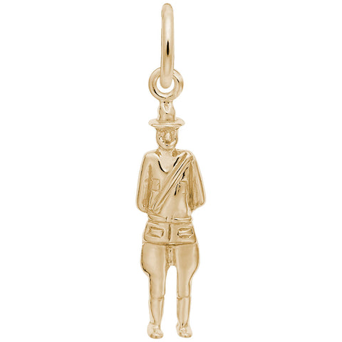 Mountie Charm in Yellow Gold Plated