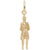 Mountie Charm in Yellow Gold Plated