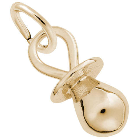 Pacifier Charm In Yellow Gold