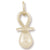 Pacifier charm in Yellow Gold Plated hide-image