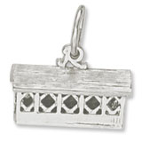 Covered Bridge charm in Sterling Silver