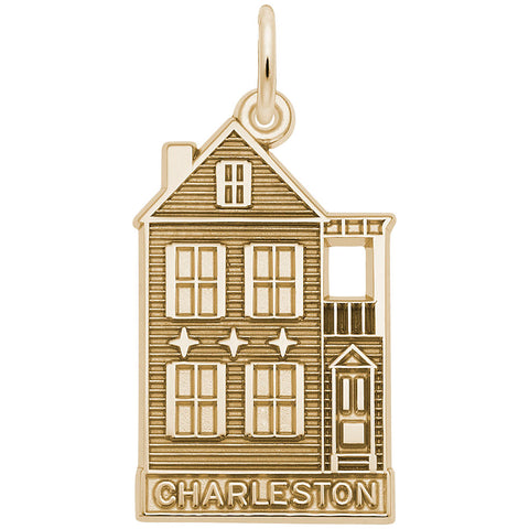 Charleston Row House Charm in Yellow Gold Plated
