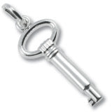 Skeleton Key charm in Sterling Silver