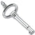 Large Skeleton Key charm in 14K White Gold