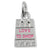 Shopping Bag - Pink Paint charm in Sterling Silver hide-image