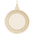 Filigree Disc Small Charm in Yellow Gold Plated