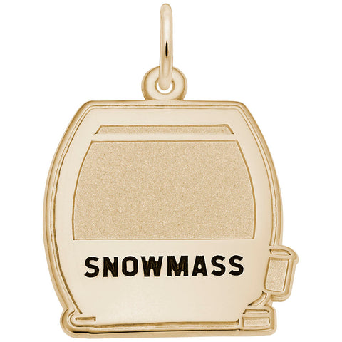 Snowmass Cable Car Charm in Yellow Gold Plated