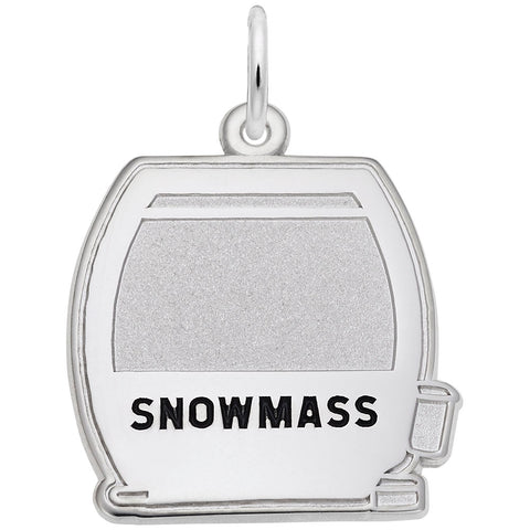 Snowmass Cable Car Charm In Sterling Silver