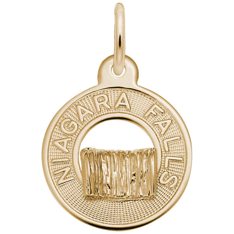 Niagara Falls Charm In Yellow Gold