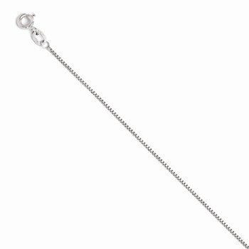 14K White Gold Box Chain