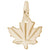 Maple Leaf Charm in Yellow Gold Plated