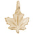 Maple Leaf - Satin Charm in Yellow Gold Plated