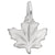 Maple Leaf - Satin Charm In 14K White Gold