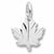 Maple Leaf - Satin charm in 14K White Gold hide-image