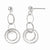 14k White Gold Post Dangle Earrings