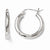 14k White Gold Polished Hoop Earrings