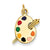 14k Gold Enameled Artist Palette Charm hide-image