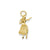 3-D Hula Dancer Charm in 14k Gold