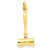 14k Gold 3-D Gavel Charm hide-image