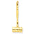 14k Gold 3-D Gavel Charm hide-image