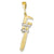 14k Gold & Rhodium 3-D Wrench Charm hide-image