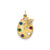 CZ Stones Artist Palette Charm in 14k Gold