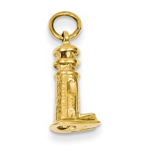 14k Gold 3-D Lighthouse Charm hide-image