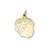 Solid Polished Boys Head Charm in 14k Gold