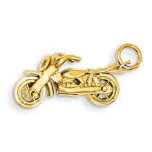 14k Gold Motorcycle Charm hide-image