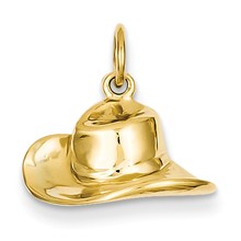 14k Gold Cowboy Hat Charm hide-image