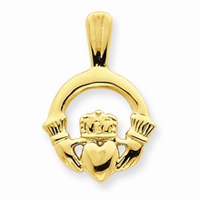 14k Gold Claddagh Charm hide-image