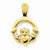 14k Gold Claddagh Charm hide-image