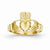 14k Yellow Gold Polished Claddagh Ring