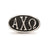 15.25Mm Alpha Chi Omega Oval Letters Charm Bead in Sterling Silver